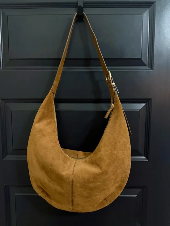 NWOT Madewell, The Essential Curve Shoulder Bag in Aged Cognac - Picture 2 of 13